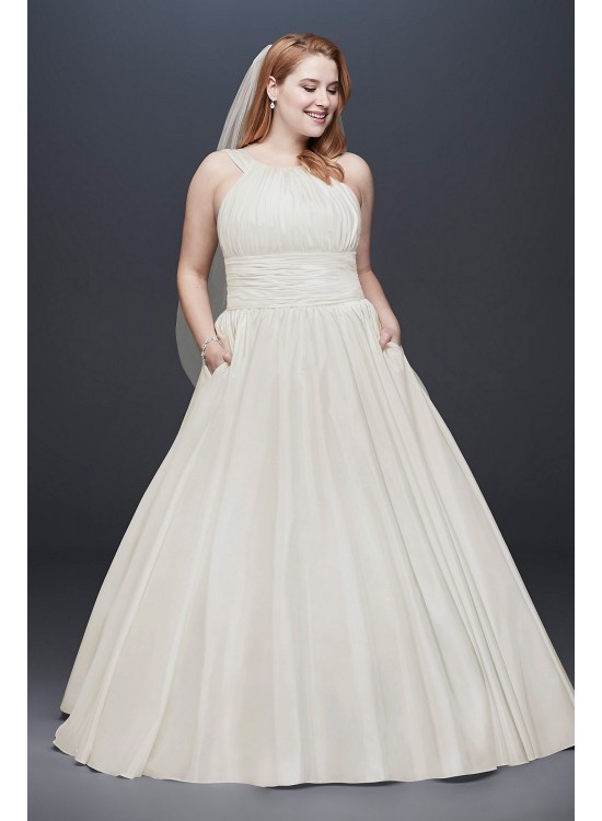 Taffeta Plus Size Ball Gown Wedding Dress  Collection 9OP1279