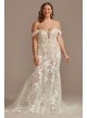 Tall Plus Embellished Illusion Lace Wedding Dress  4XL9MBSWG899