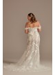 Tall Plus Embellished Illusion Lace Wedding Dress  4XL9MBSWG899