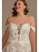 Tall Plus Embellished Illusion Lace Wedding Dress  4XL9MBSWG899