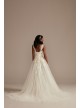 Tall Removable Straps Tulle Bodysuit Wedding Dress  4XLMBSWG898