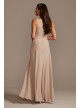 Tank Georgette Cascade Bridesmaid Dress with Slit  F20225