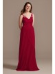 Tank V-Neck Embroidered Soft Net Bridesmaid Dress  F20119