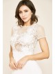 Tanya Rose Lace Crepe Short Sleeve Wedding Dress Tadashi Shoji BAG18038LDB