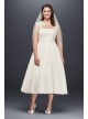 Tea-Length Plus Size Wedding Dress with Shrug  Collection 9T9948