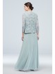 Three-Piece Chiffon Skirt and Lace Sweater Set Cachet 60270D