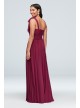 Tie-Shoulder Mesh Sheath Gown Haute Nites 130493