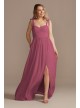 Tie-Strap Chiffon Sweetheart Long Bridesmaid Dress F20364