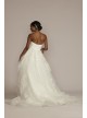 Tiered Floral Ball Gown Wedding Dress Oleg Cassini CWG936