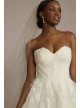 Tiered Floral Ball Gown Wedding Dress Oleg Cassini CWG936