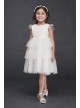 Tiered Sparkle Tulle and Lace Flower Girl Dress  CR1395