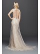 Tulle A-Line Wedding Dress with Plunging V-Neck  SWG722