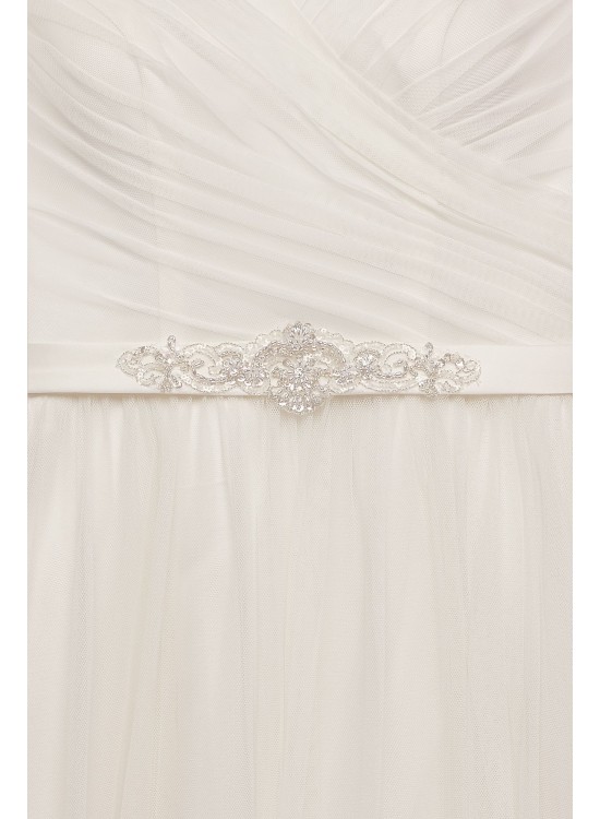 Tulle A-line Plus Size Wedding Dress with Sash  Collection 9WG3787