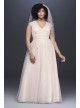 Tulle-Over-Lace Plus Size A-Line Wedding Dress  Collection 9WG3859