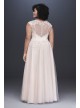 Tulle-Over-Lace Plus Size A-Line Wedding Dress  Collection 9WG3859