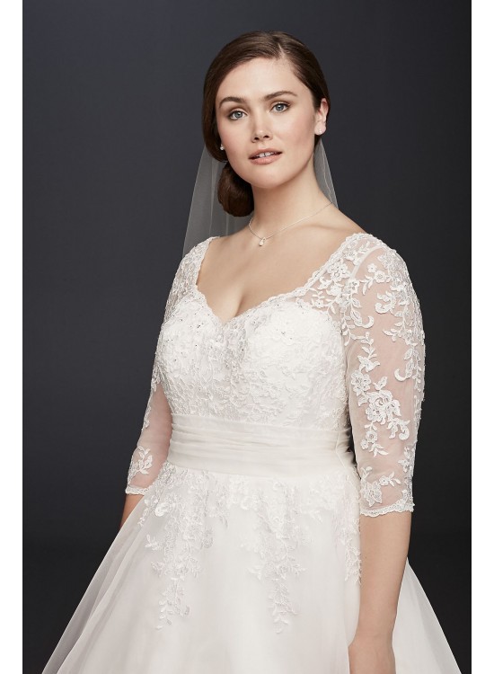 Tulle Plus Size Tea-Length Wedding Dress  Collection 9WG3857