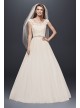 Tulle Wedding Dress with Lace Illusion Neckline  Collection WG3741