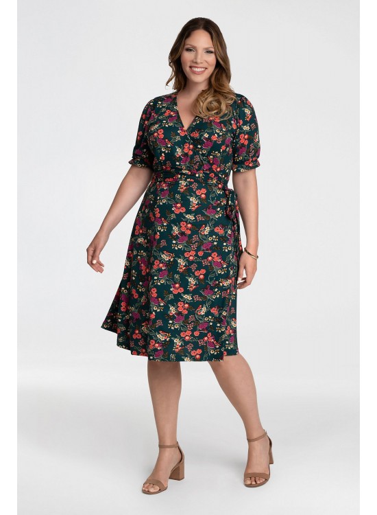 Tuscan Tie Plus Size Wrap Dress Kiyonna 11191301