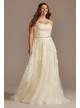 V-Back Spaghetti Strap Plus Size Wedding Dress Melissa Sweet 8MS251248