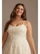 V-Back Spaghetti Strap Plus Size Wedding Dress Melissa Sweet 8MS251248