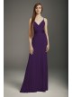 V-Neck Crepe Mermaid Bridesmaid Dress VW360489