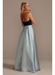 V-Neck Halter Satin Ball Gown with Pockets  WBM2405V1