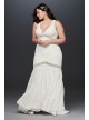 V-Neck Lace Illusion Plus Size Wedding Dress Galina 9WG3950