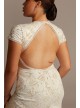 V-Neck Lace Open Back Plus Size Wedding Dress Melissa Sweet 8MS251215