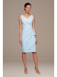 V-Neck Mock Wrap Stretch Sheath Party Dress Alex Evenings 8134262