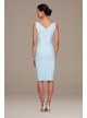 V-Neck Mock Wrap Stretch Sheath Party Dress Alex Evenings 8134262