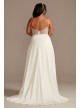 V-Neck Plus Size Wedding Dress with Beaded Back DB Studio 9WG4004DB