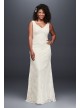 V-Neck Plus Size Wedding Dress with Empire Waist Galina 9KP3803