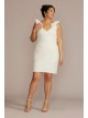 V-Neck Ruffle Short Plus Size Dress with Open Back DB Studio 9SDWG0997