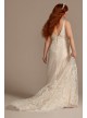 V-Neck Scalloped Lace Tall Plus Wedding Dress Melissa Sweet 4XL8MS251250