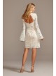 V-Neck Short Lace Dress with Illusion Bell Sleeves DB Studio DS870165