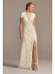 V-Neck Stretch Lace Open Back Sheath Wedding Dress Melissa Sweet MS251215