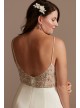 V-Neck Tall Wedding Dress with Beaded Back DB Studio 4XLWG4004DB