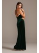 V-Neck Velvet Sheath Dress Teeze Me H734329