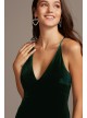 V-Neck Velvet Sheath Dress Teeze Me H734329