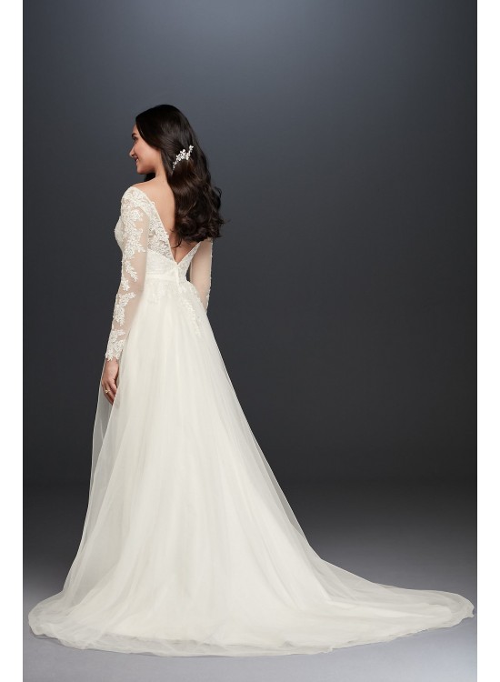 V-Neck Wedding Dress With Low Back  Collection 4XLWG3831