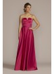 V-Notch Strapless Prom Gown with Waist Detail Jules and Cleo D24NY22075V1