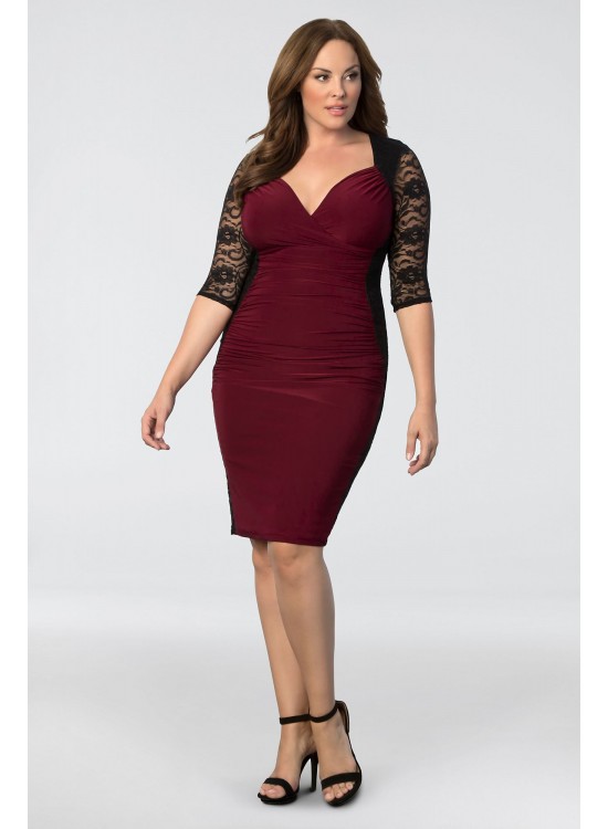 Valentina Illusion Plus Size Dress Kiyonna 11122608