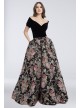 Velvet Off-the-Shoulder Tapestry Ball Gown Terani Couture 1821E7116