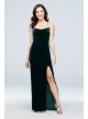 Velvet Scoopneck Sheath Dress with Satin Straps Teeze Me 735907T