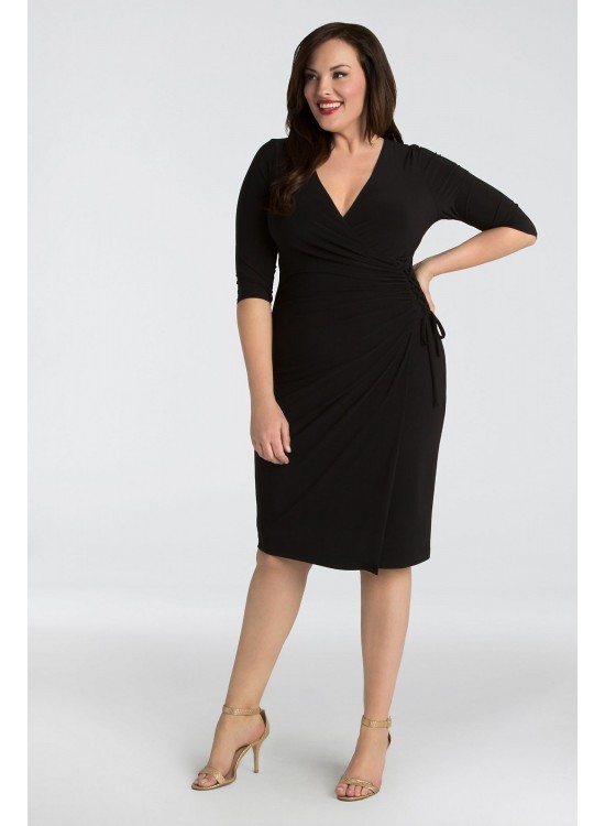 Vixen Short Ruched Plus Size Cocktail Dress Kiyonna 13162202