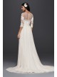 Wedding Dress with Lace Sleeves Galina WG3817