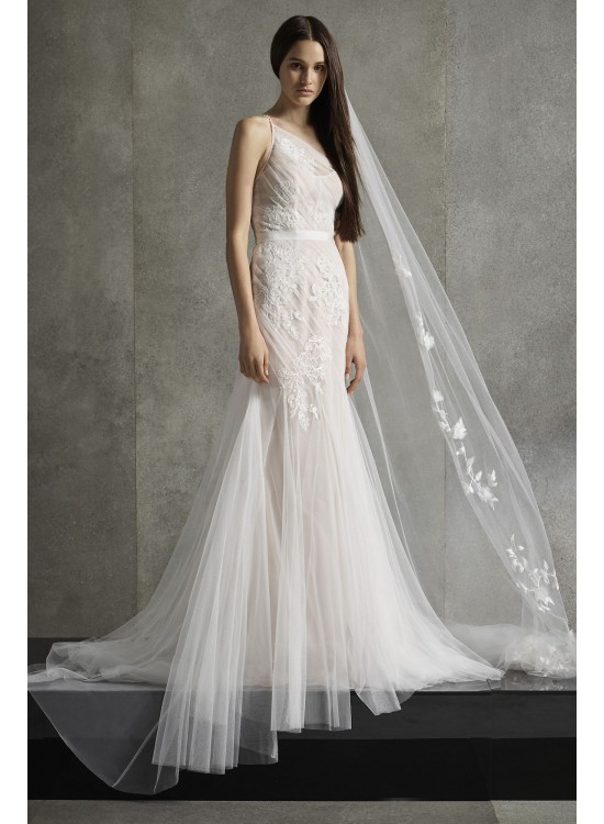  Asymmetric Pleats Wedding Dress  VW351553