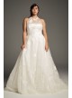  Floral Plus Size Wedding Dress  8VW351426