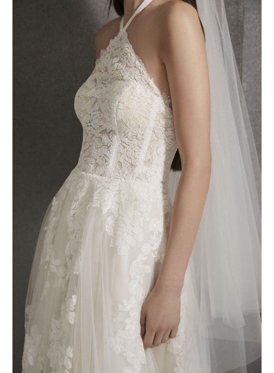  Halter Applique Wedding Dress  VW351499