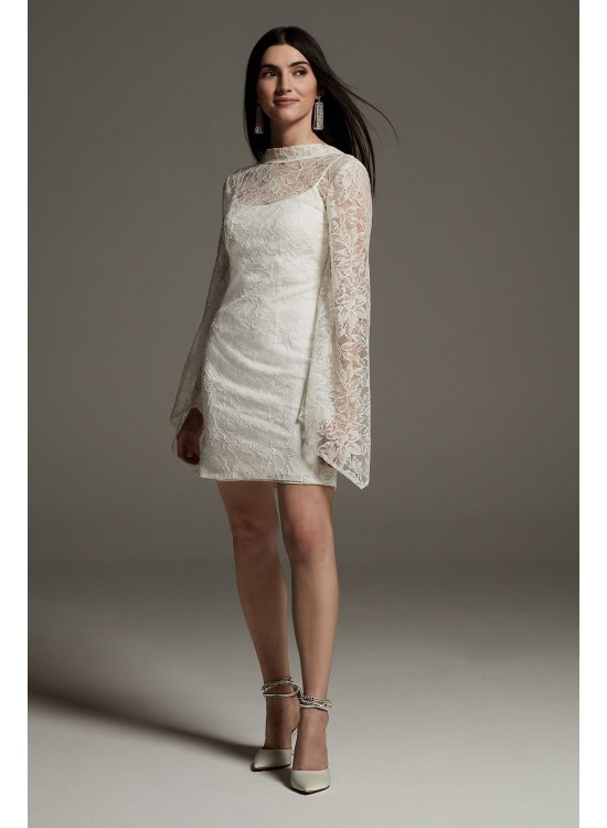  Lace Long Sleeve Mini Dress  VW351606